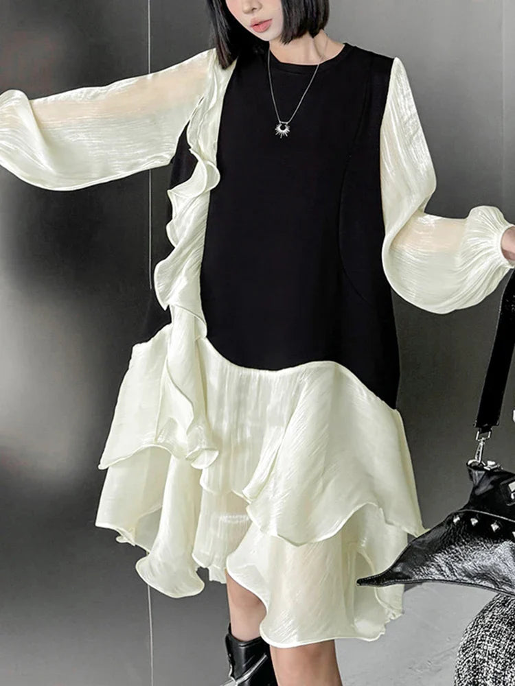 Avant-Garde Casual Ruffle Dress