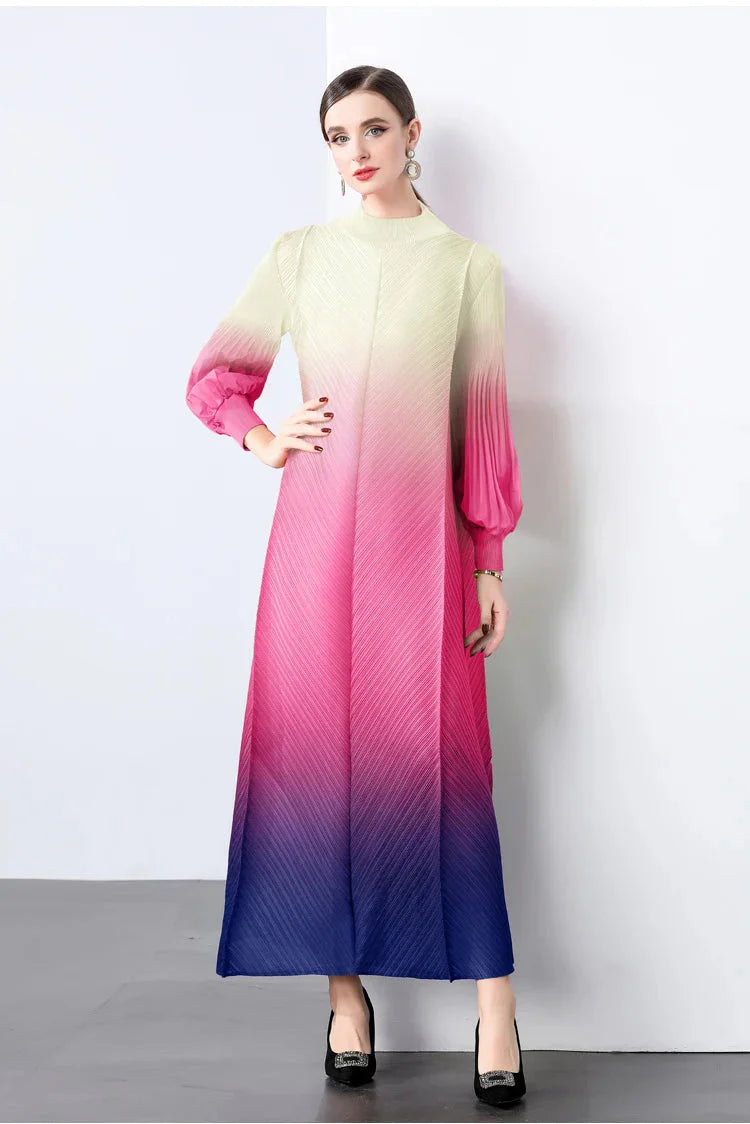 Truly Pleated Cuff Sleeve Dress