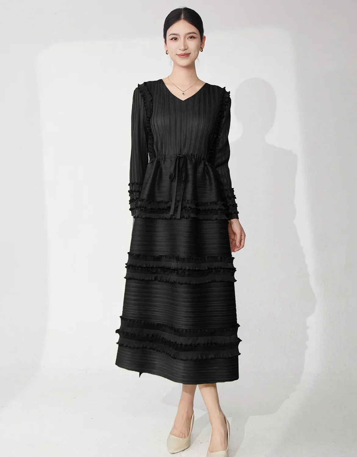Premium Pleated Stretchy Dress