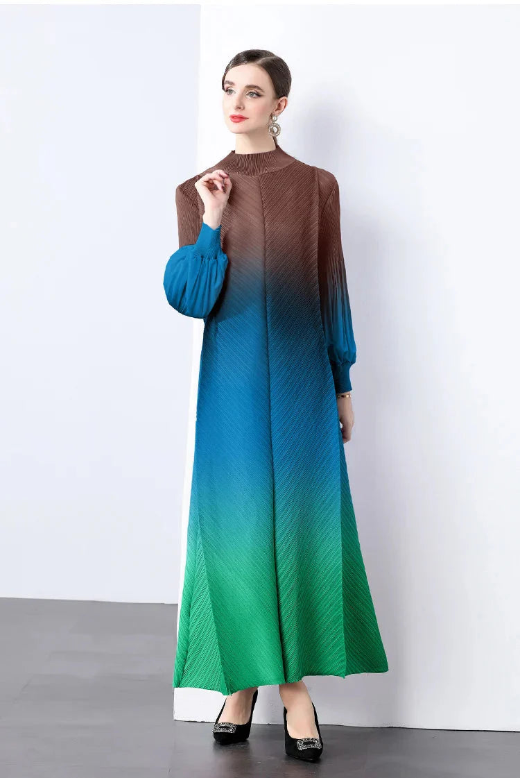 Truly Pleated Cuff Sleeve Dress