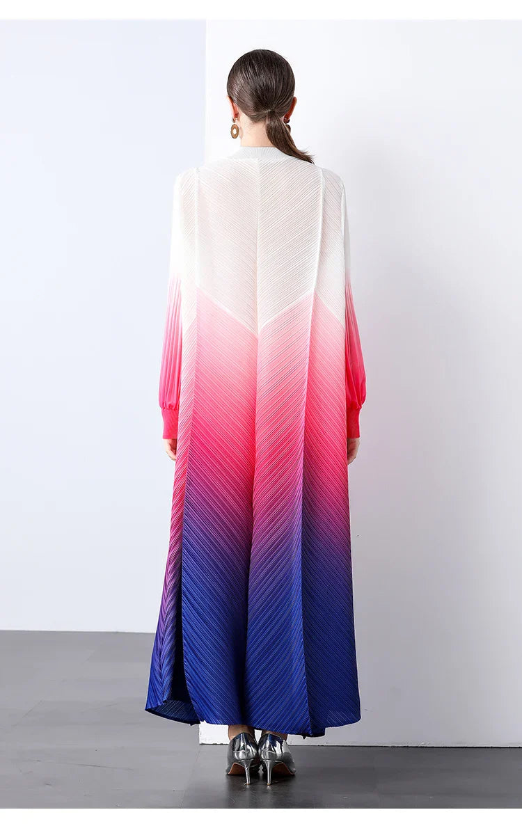 Oversized Plissé Pleated Dress
