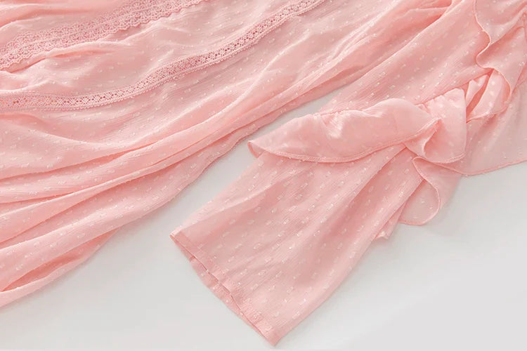 Luxury Chiffon Ruffle Dress