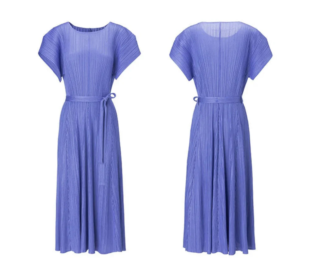 Luxe Plisse Glam Sleeve Dress