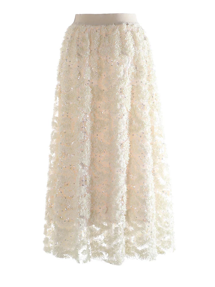 Luxe Lace Pull-On Skirt