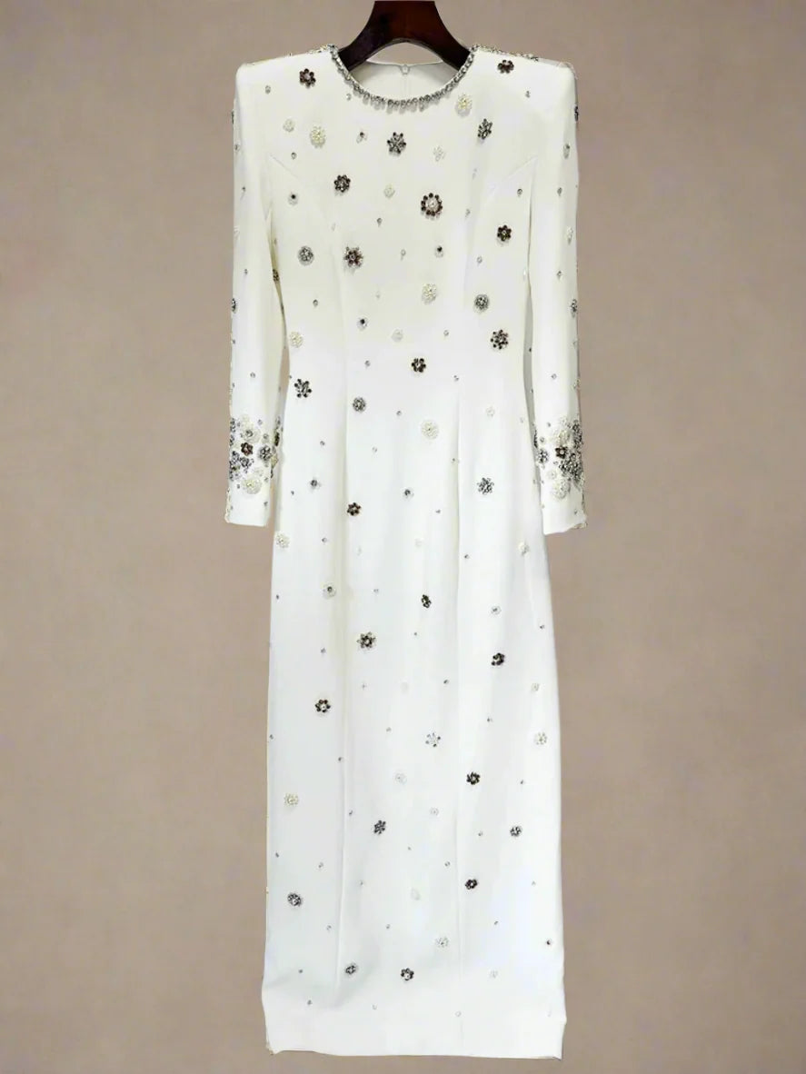 Luxury Crystal Embellished Maxi Dress