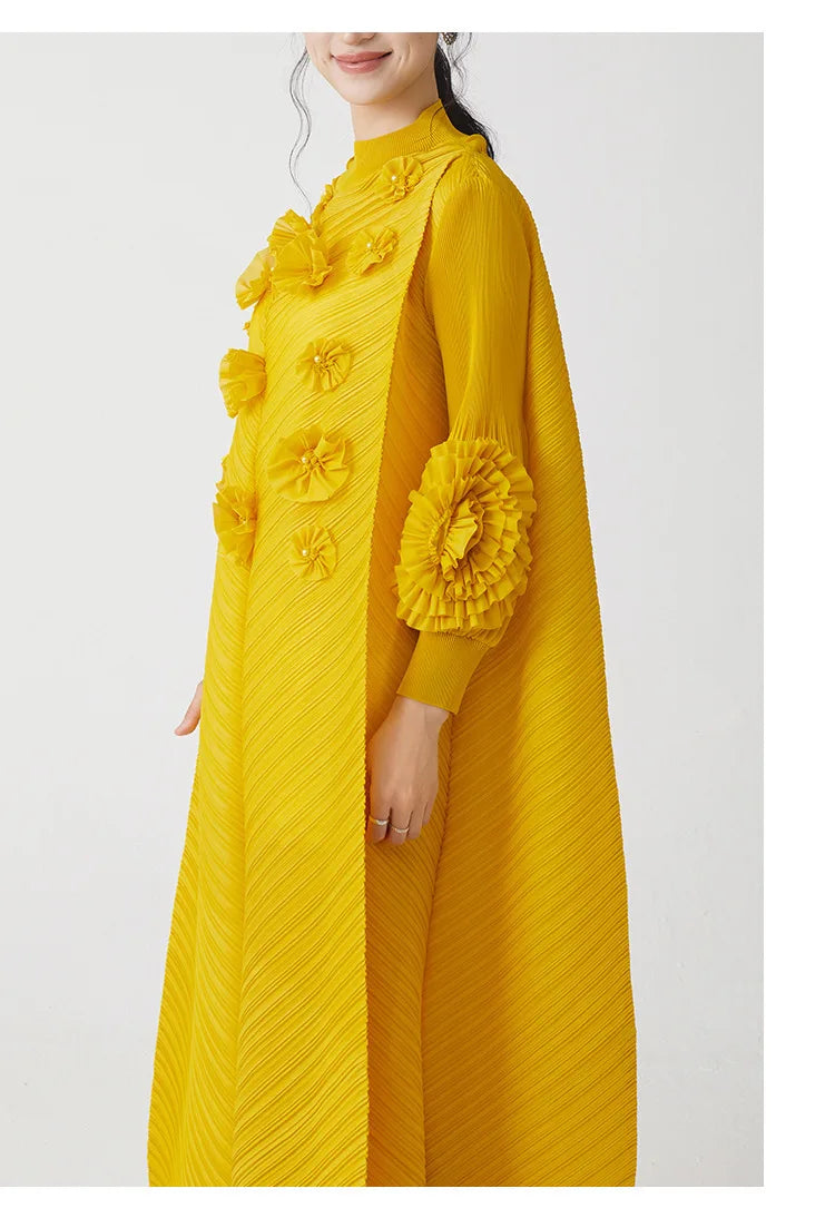 Floral Pleated Midi Dress