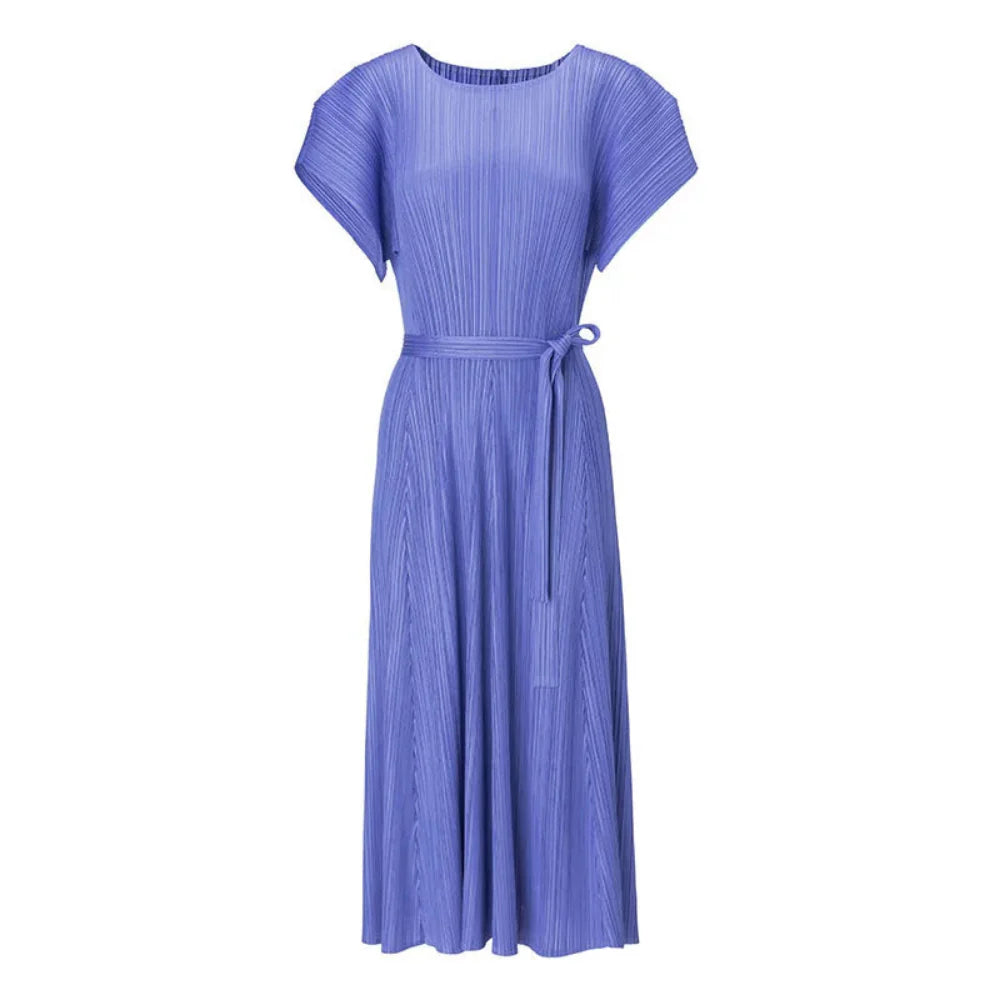Luxe Plisse Glam Sleeve Dress