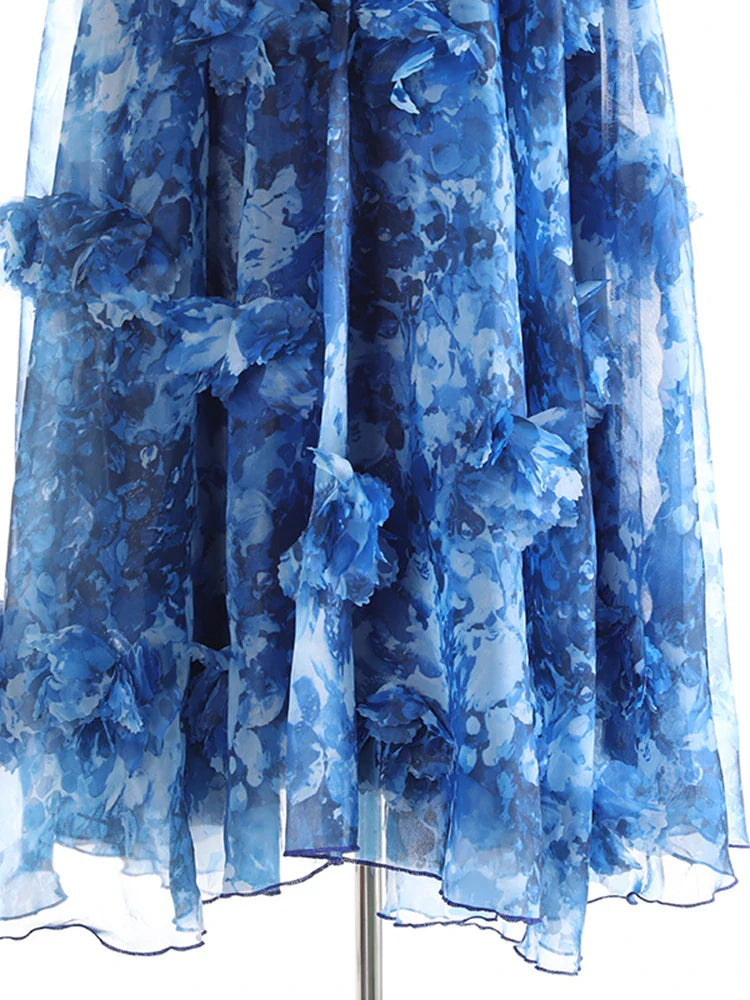 Floral Appliqué Pull-On Skirt