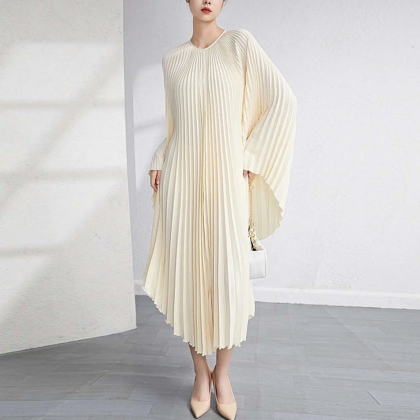 Luxury Pleated Kaftan Dress