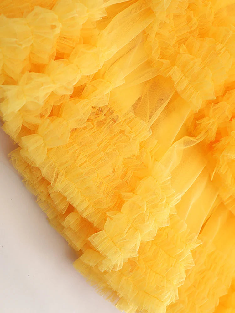 Romantic Ruffles Pull-on Midi Skirt