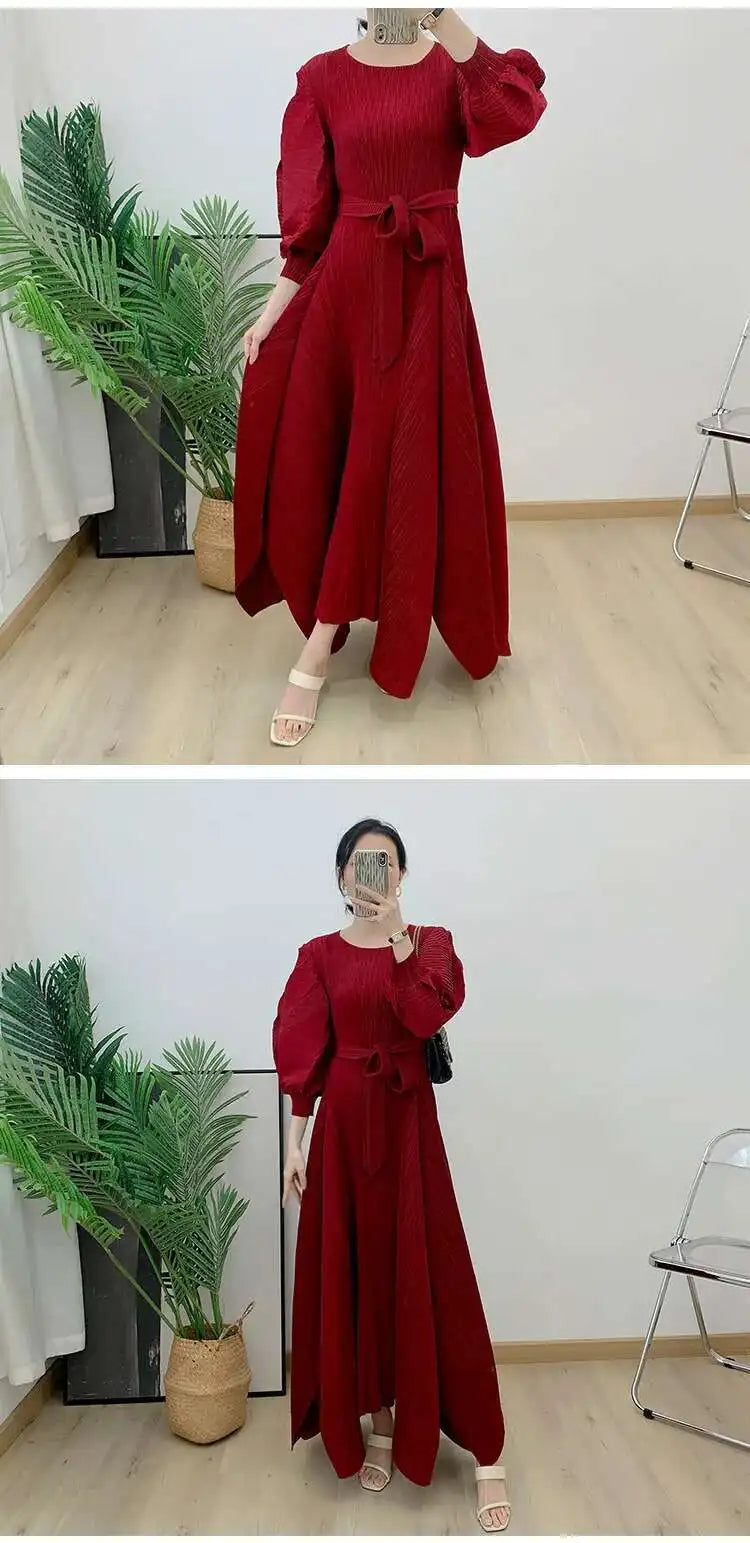 Truly Pleated Loose Long Dress