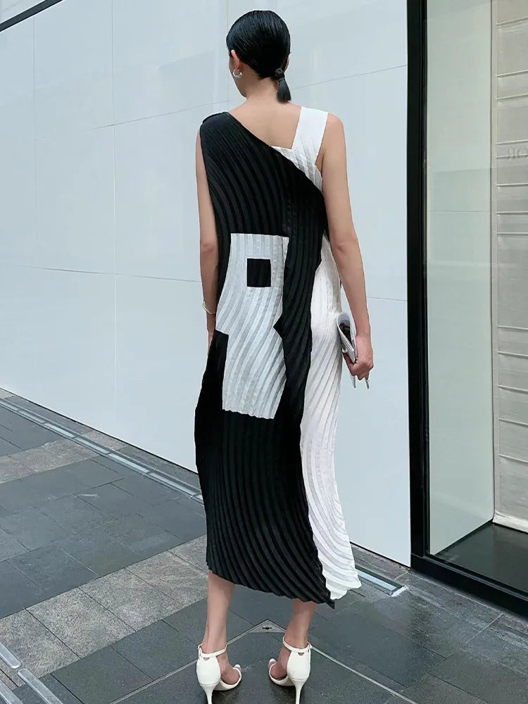 Minimalist Pleated Dress
