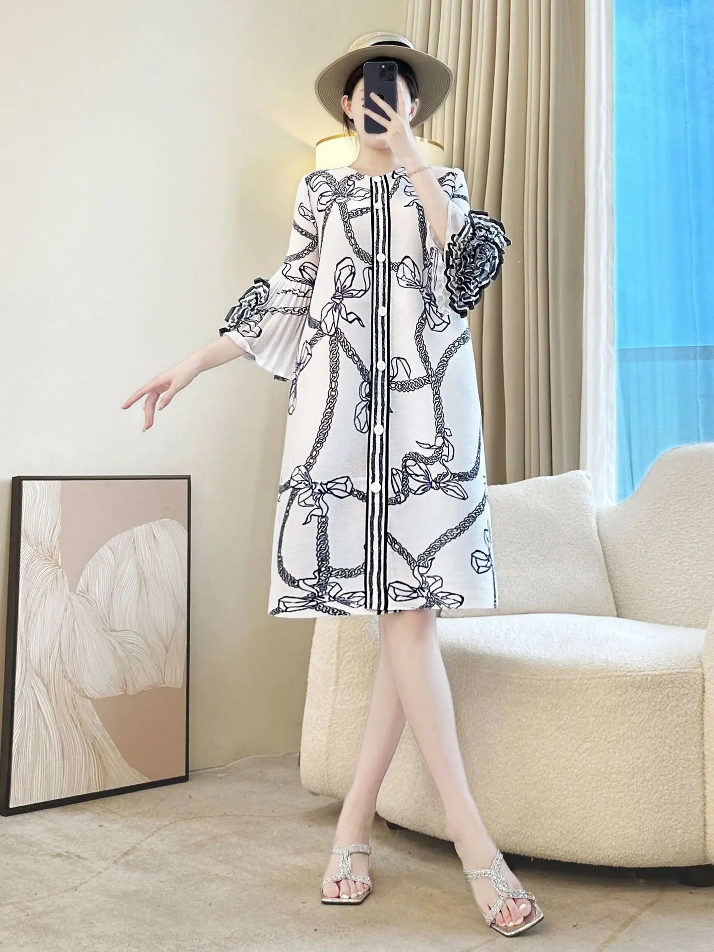 Truly Pleated Loose Fit Dress