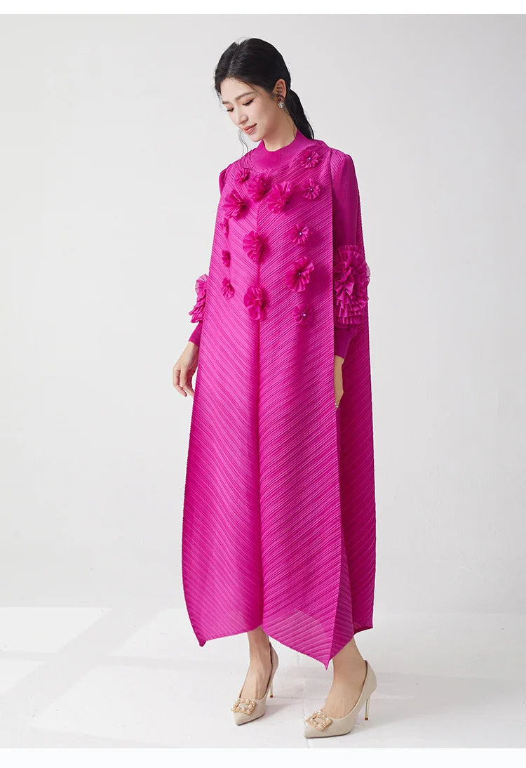 Floral Pleated Midi Dress