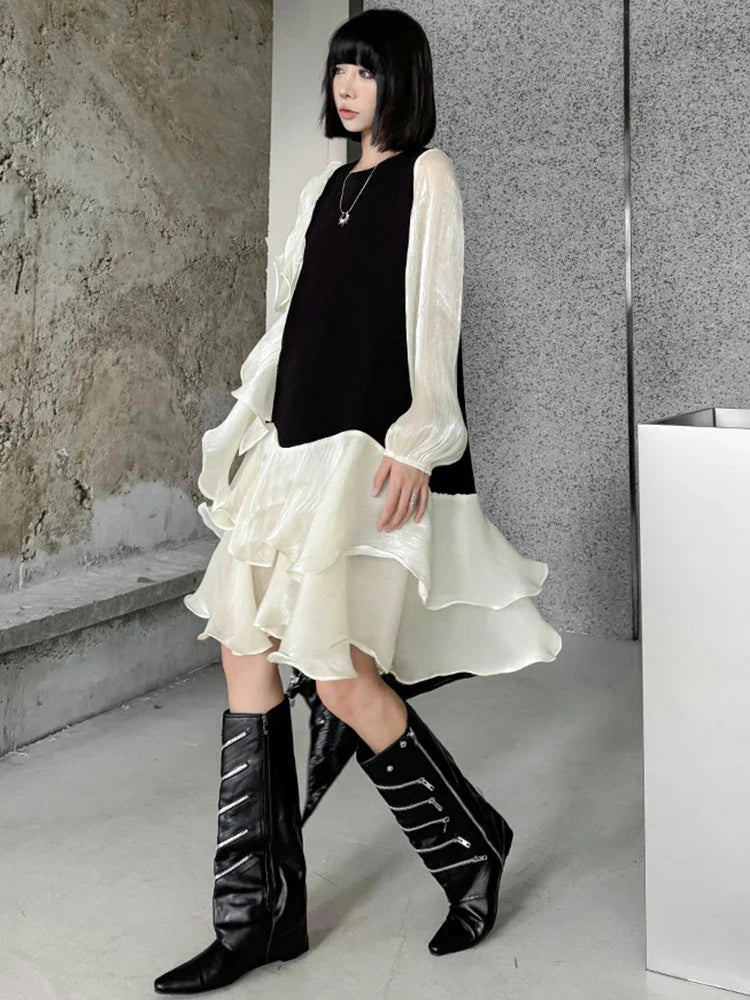 Avant-Garde Casual Ruffle Dress