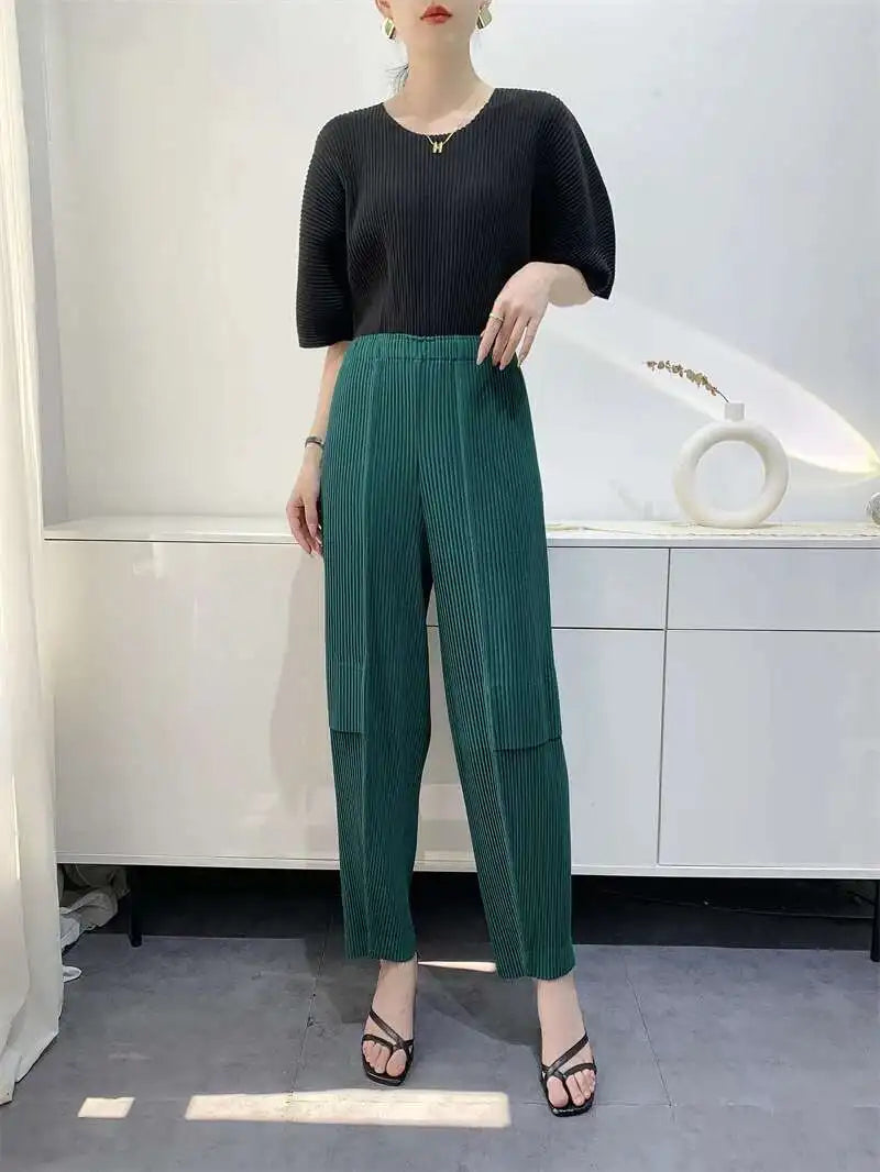 Casual Japanese Plissé Trousers