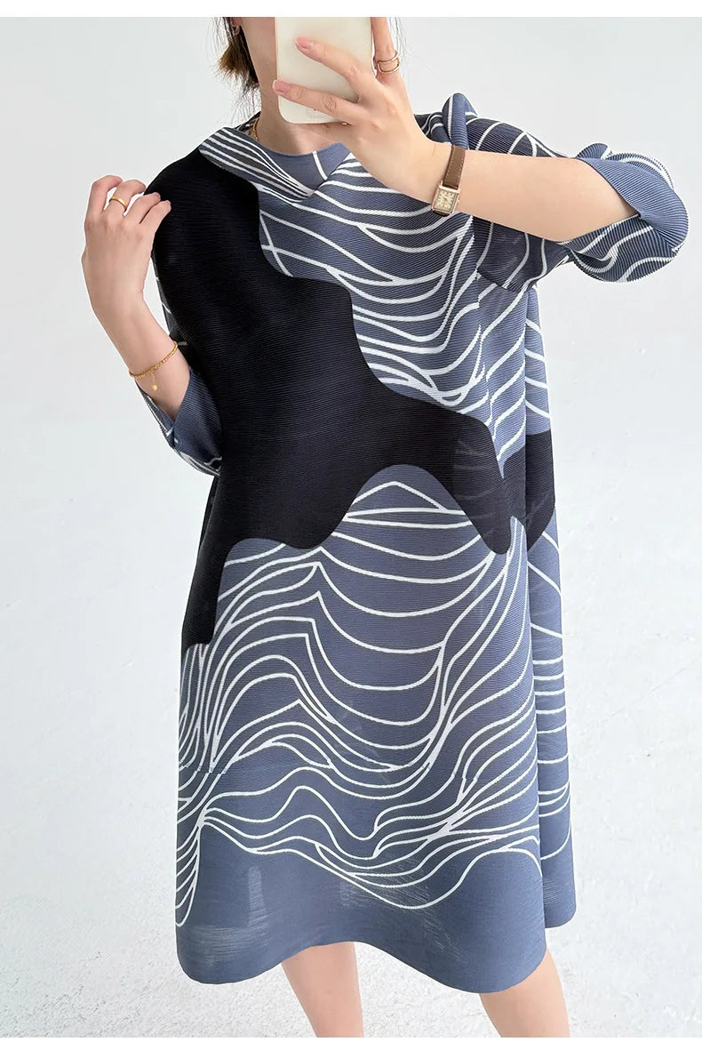 Pleated Tokyo Wave Dress