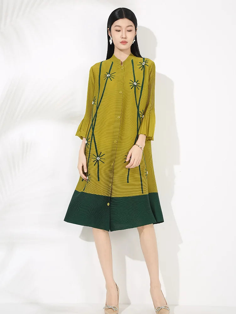 Luxury Pleated Blouse Dress | Contemporary Style