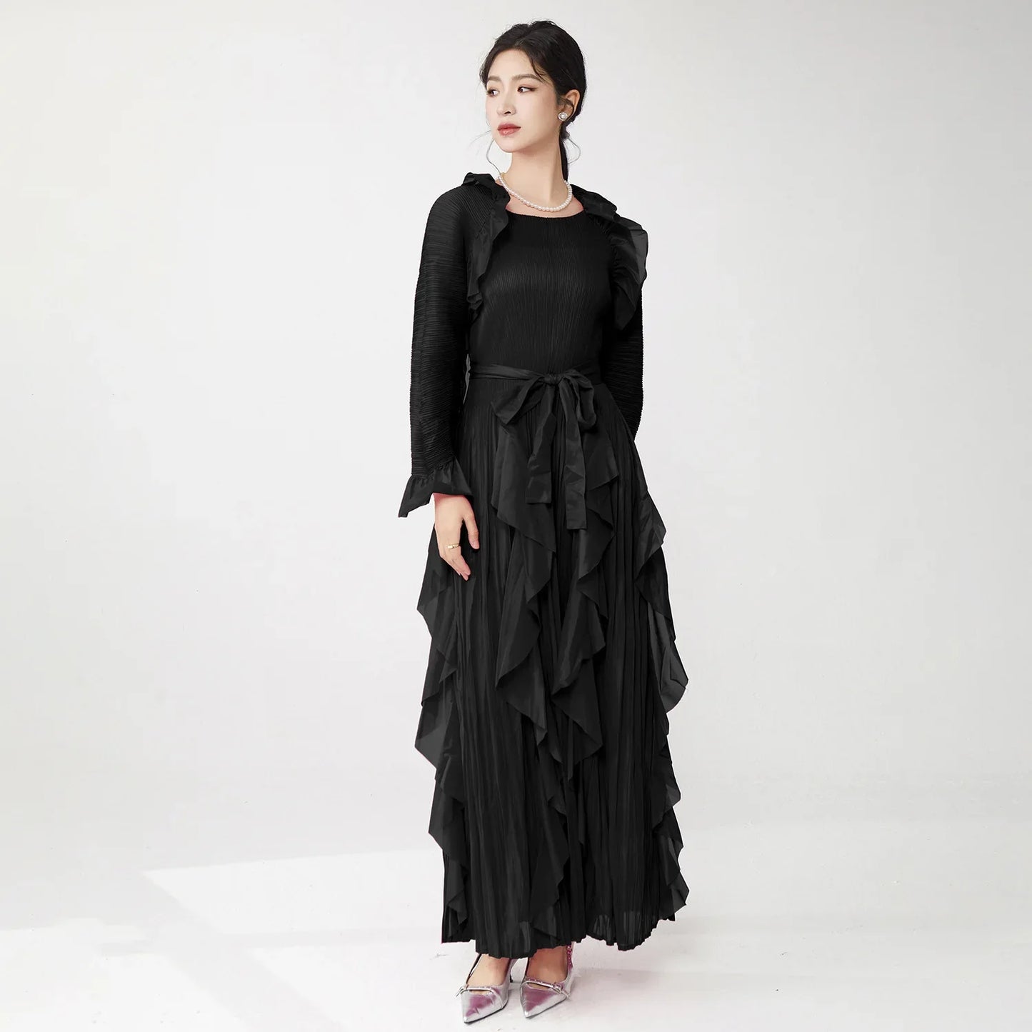 Truly Plissé Chic Ruffle Dress