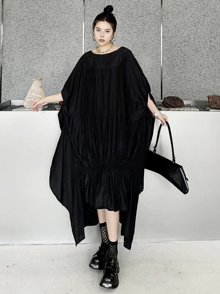 Women's Asymmetric Oversized Draped Dress