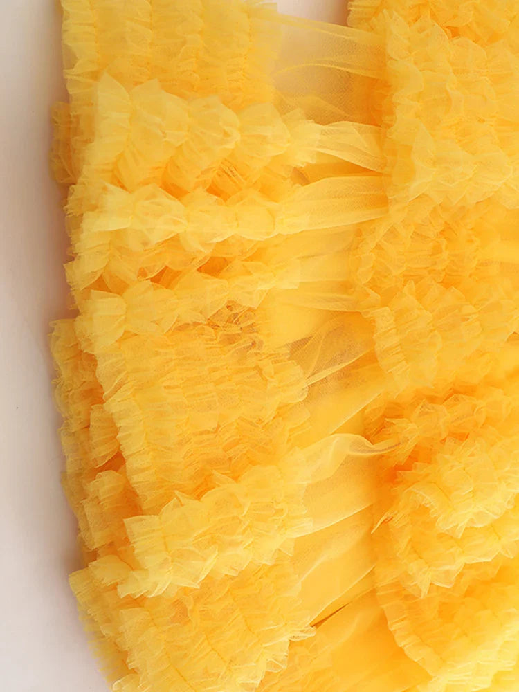 Romantic Ruffles Pull-on Midi Skirt