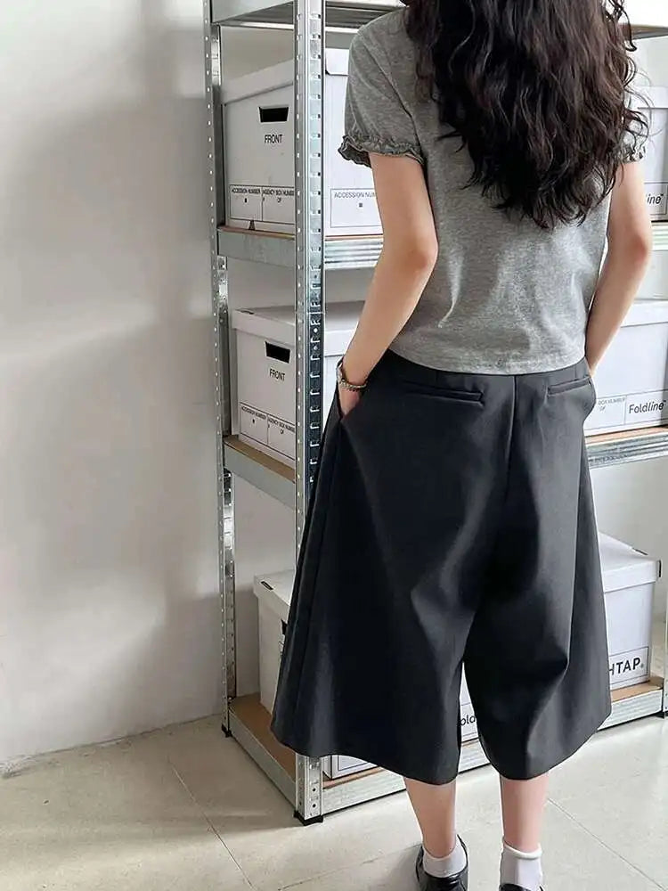 Women's Japanese Wide-Leg Culottes