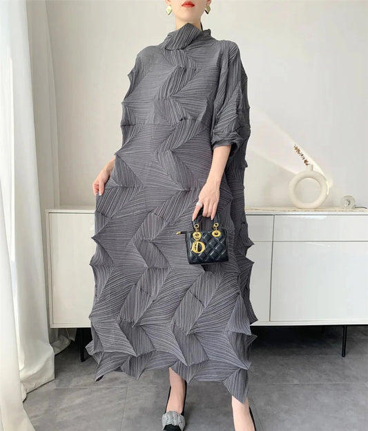 Japanese Diamond Pleated Dress