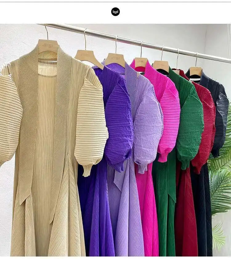 Truly Pleated Loose Long Dress