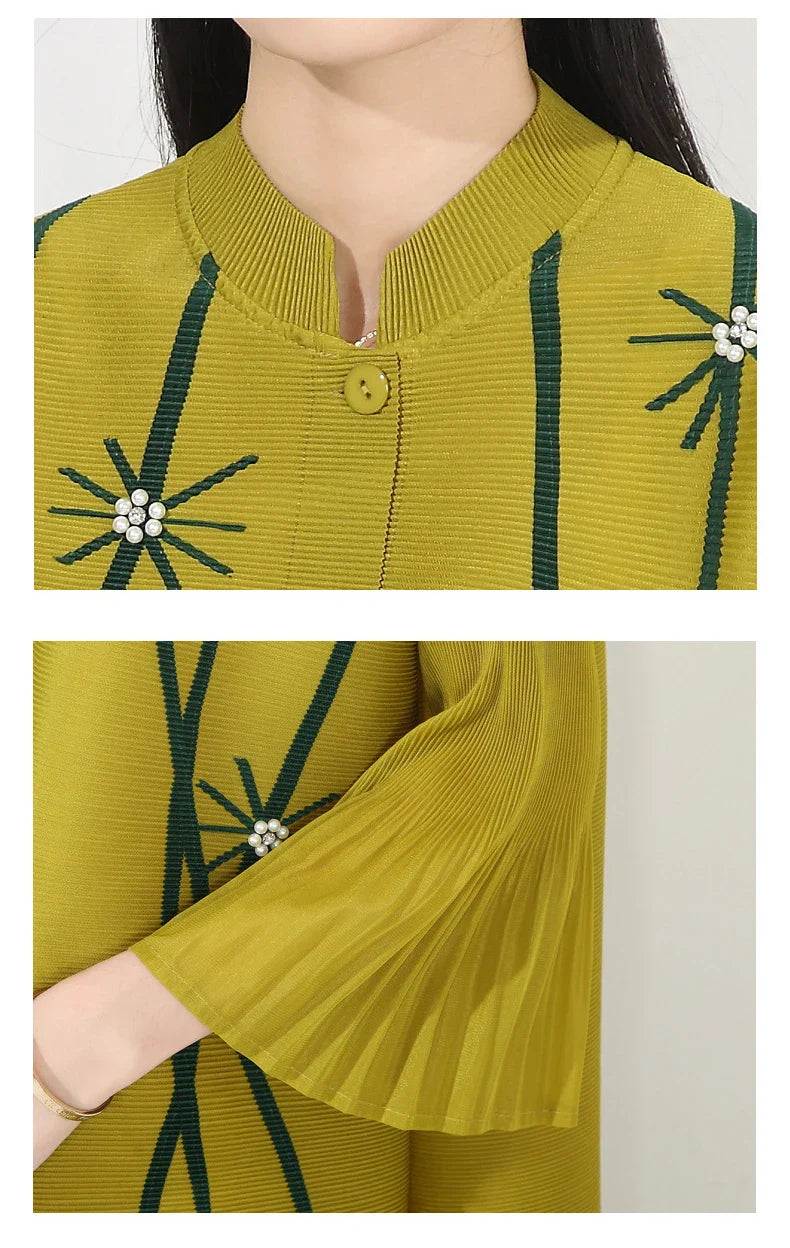 Luxury Pleated Blouse Dress | Contemporary Style