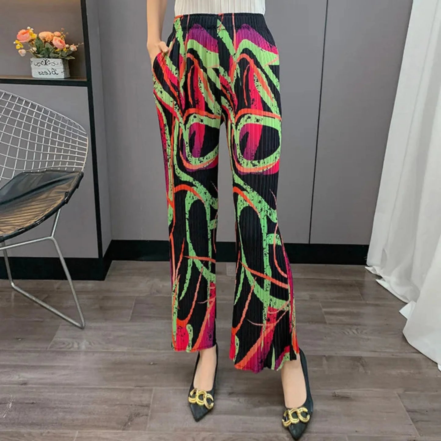 Truly Pleated Pull-On Trousers