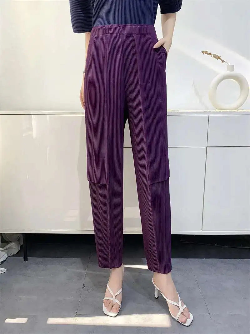Casual Japanese Plissé Trousers