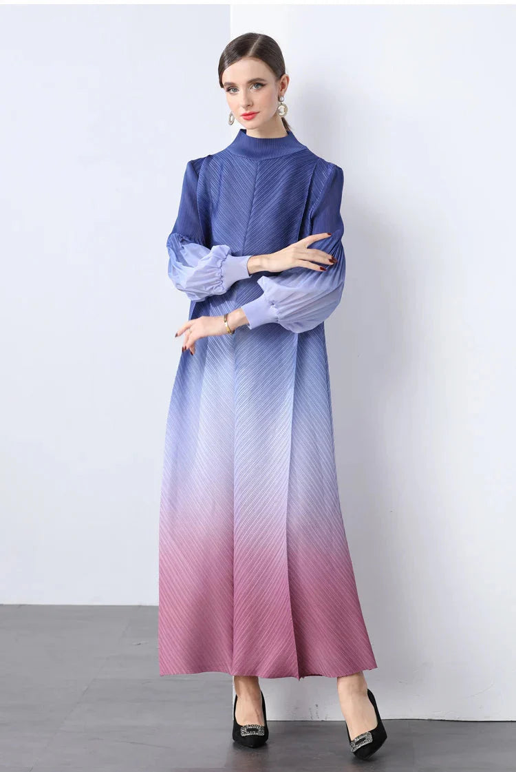 Truly Pleated Cuff Sleeve Dress