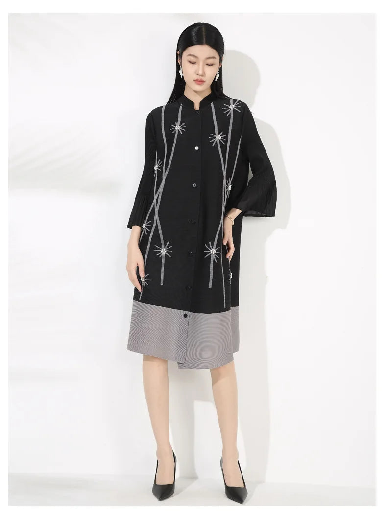 Luxury Pleated Blouse Dress | Contemporary Style
