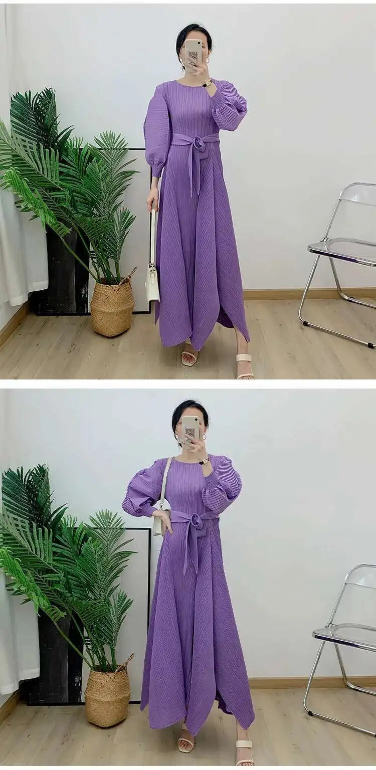 Truly Pleated Loose Long Dress