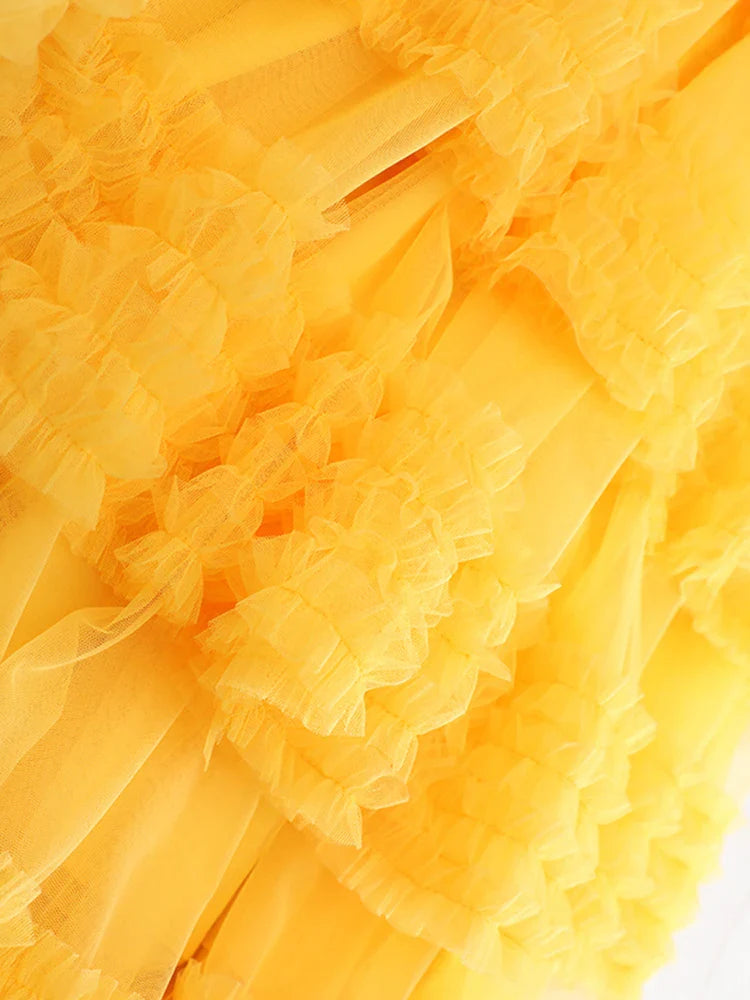 Romantic Ruffles Pull-on Midi Skirt