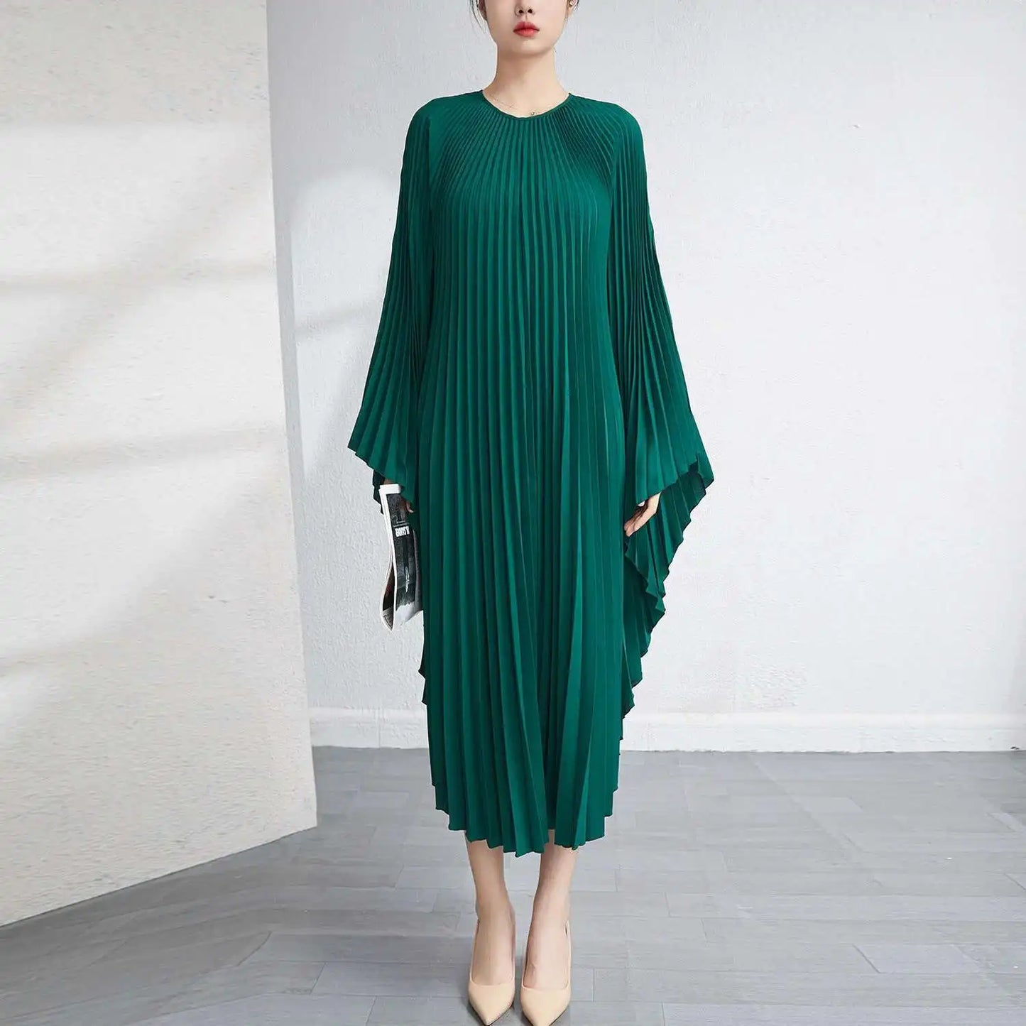 Luxury Pleated Kaftan Dress