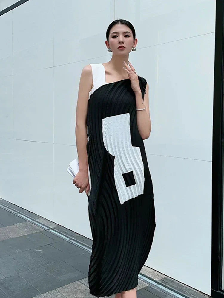 Minimalist Pleated Dress
