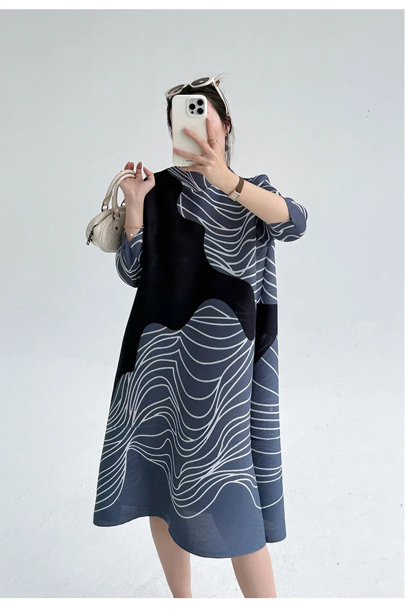 Pleated Tokyo Wave Dress