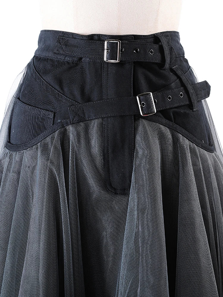 Mid-Length Mesh Tulle Skirt