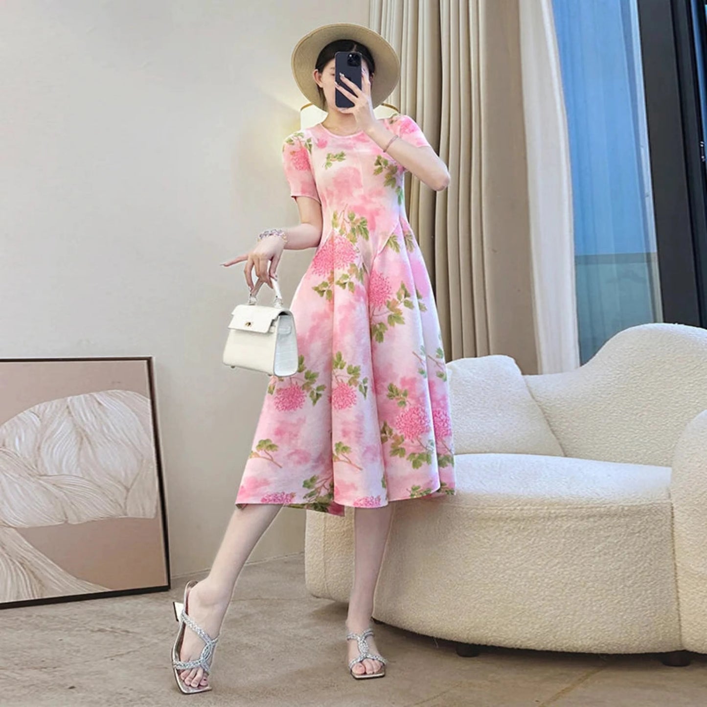 Truly Plissé Floral Summer Dress