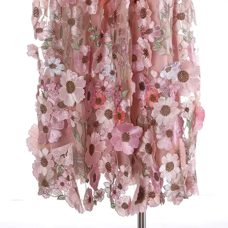 Luxe Floral Pull-On Midi Skirt
