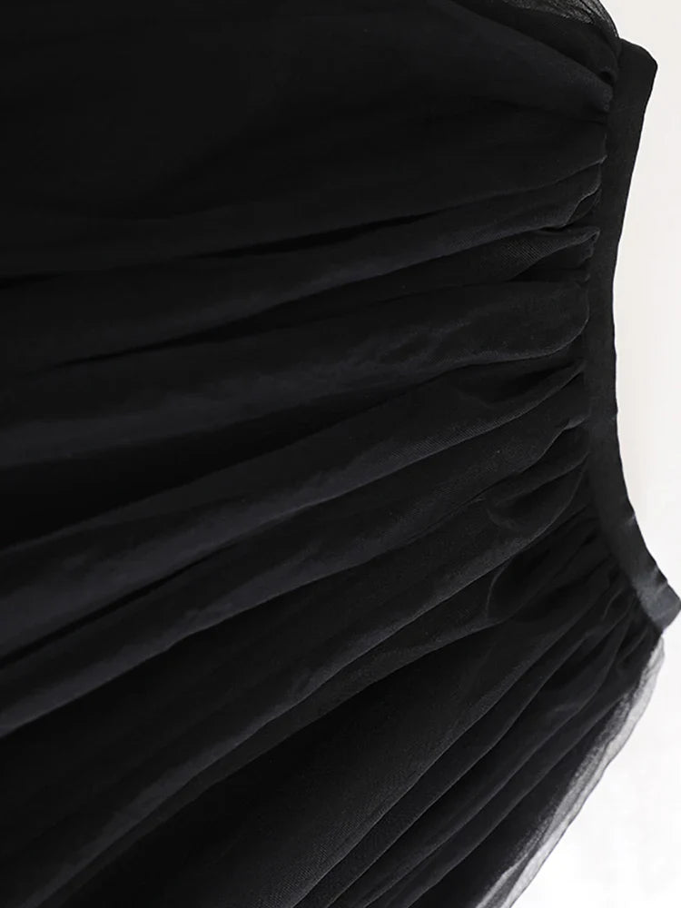 Luxury Lace Embroidered Tulle Skirt