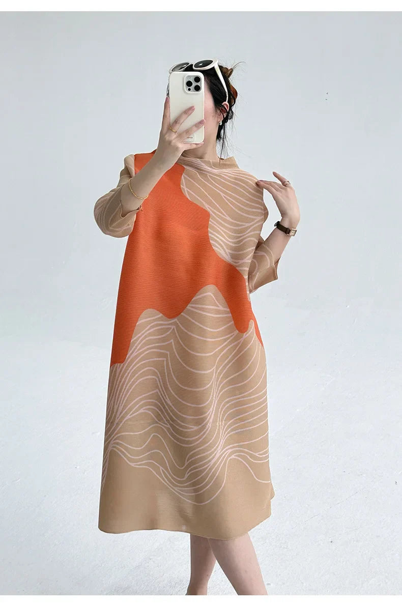 Pleated Tokyo Wave Dress