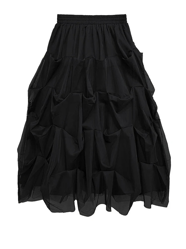 Luxury Black Tiered Tulle Skirt