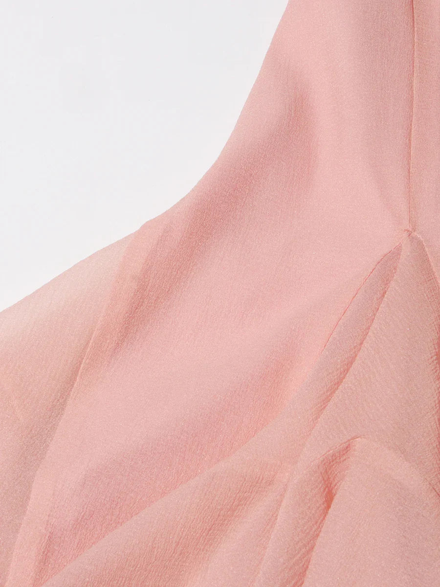 Mini Luxury Dress with Ruffles - Long Sleeve