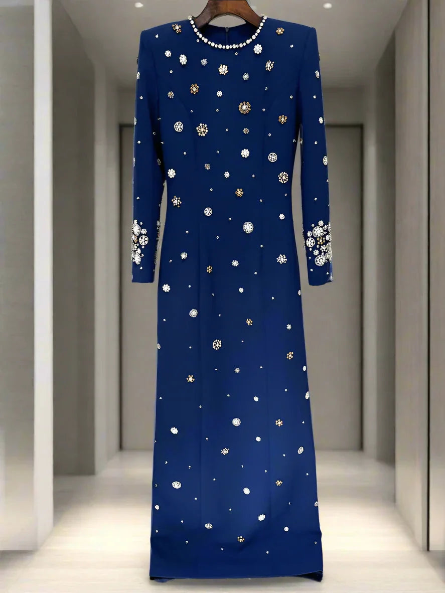 Luxe Sequin Long Sleeve Maxi Dress