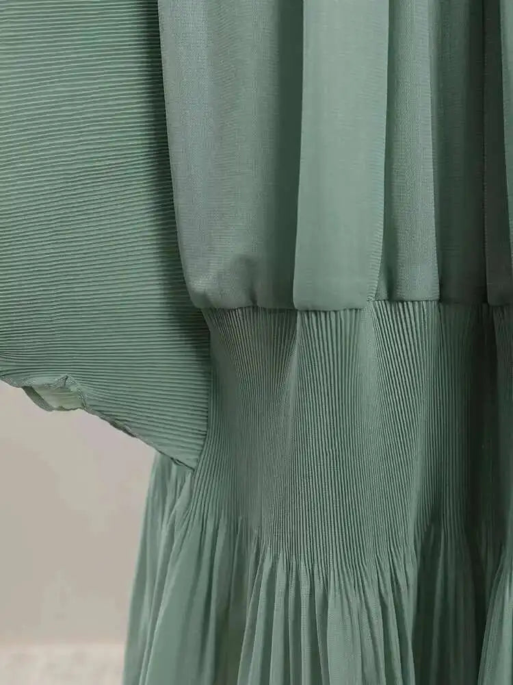 Elegant Ruffled Pleats Dress