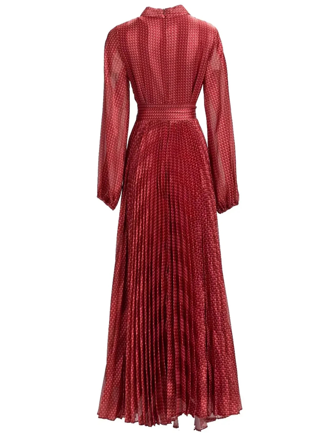 Luxury V-Neck Chiffon Dress