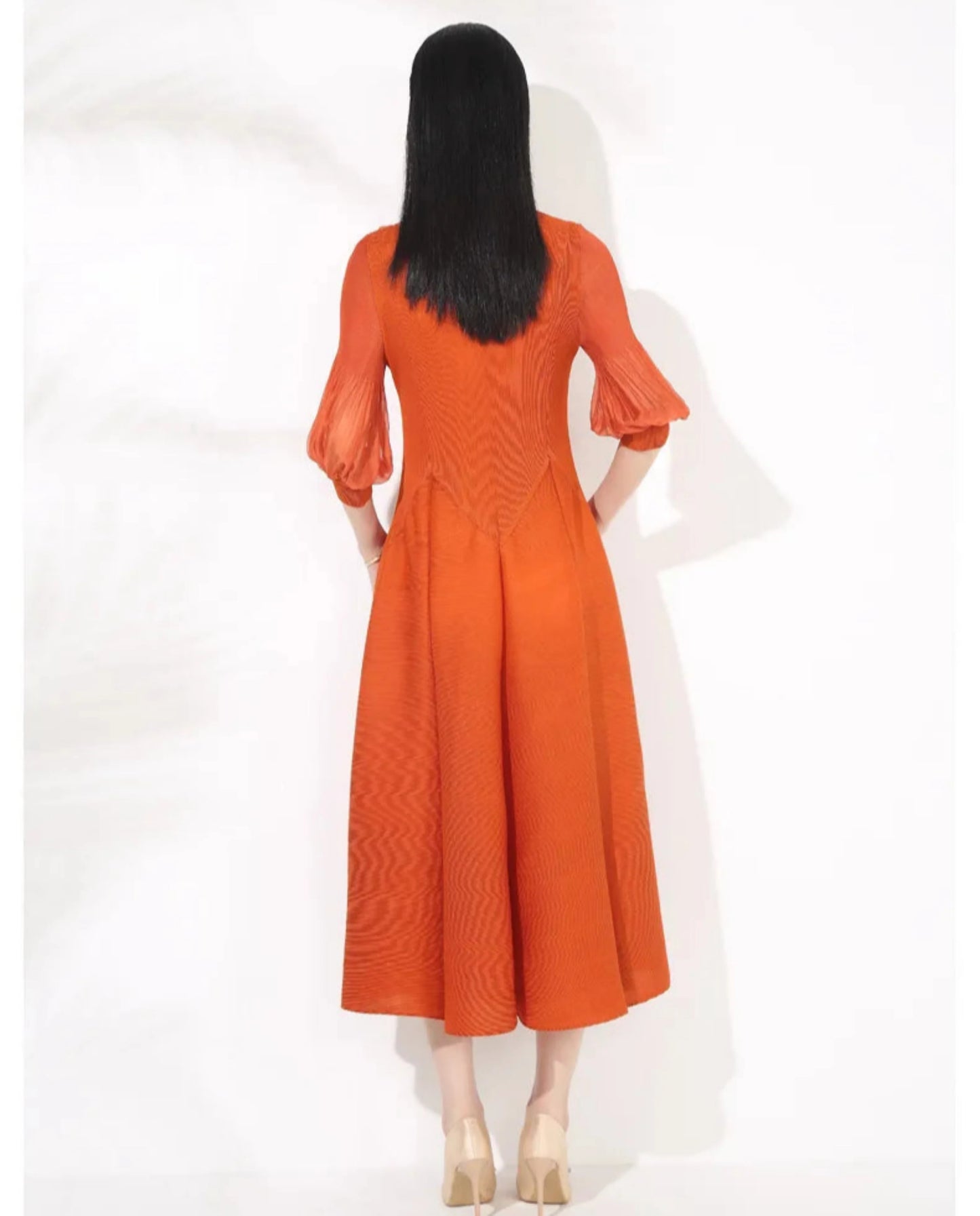 Luxury Pleat Floral Formal Dress