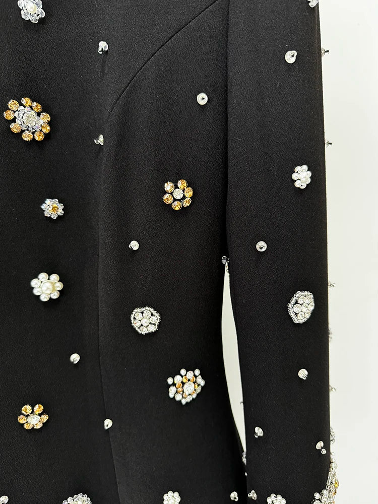 Luxury Crystal Embellished Maxi Dress